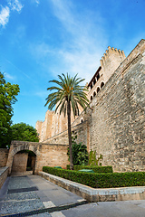 Image showing Gothic medieval Royal Palace of La Almudaina. Palma de Mallorca. Balearic Islands Spain.