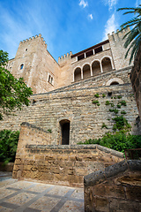 Image showing Gothic medieval Royal Palace of La Almudaina. Palma de Mallorca. Balearic Islands Spain.