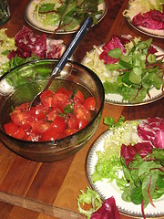 Image showing Salad and tomatoes