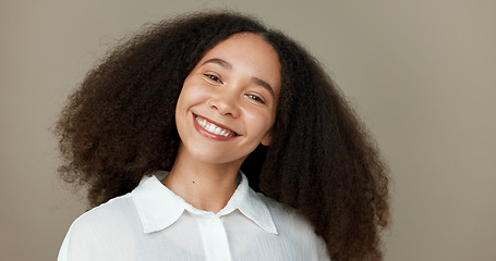 Image showing Diversity, beauty and group of women in studio for empowerment, wellness and community. Happy, friends and portrait of people walk in line for cosmetics, inclusion and support on brown background