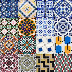 Image showing Vintage ceramic tiles