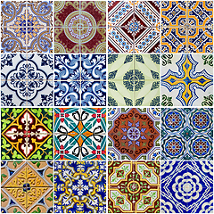 Image showing Vintage ceramic tiles