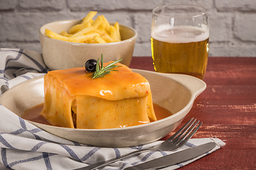 Image showing Francesinha on plate