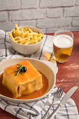 Image showing Francesinha on plate