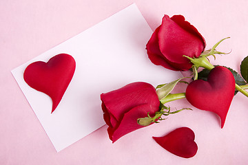 Image showing Rose & Card