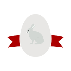 Image showing Easter Egg With Ribbon Icon