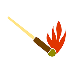 Image showing Burning Matchstik Icon