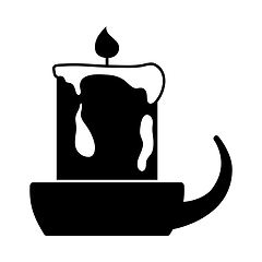 Image showing Candle In Candlestick Icon