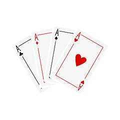 Image showing Set Of Four Card Icons