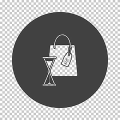 Image showing Sale Bag With Hourglass Icon