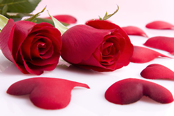 Image showing Roses & Hearts