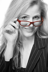 Image showing Business woman in glasses