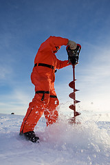 Image showing Ice fishing