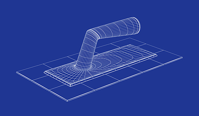 Image showing 3d model of plastering trowel
