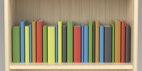 Image showing Row with colorful books