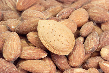 Image showing Salted almonds