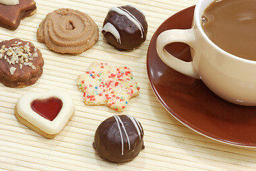 Image showing Cookies and coffee