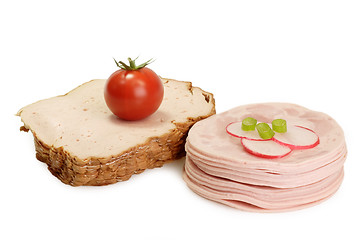 Image showing Sliced sausage