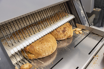 Image showing Bread slicing machine.