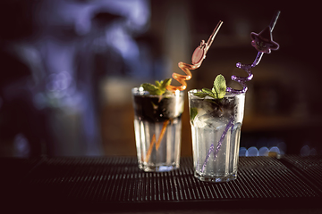 Image showing Halloween alcoholic cocktails.