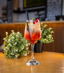 Image showing Fresh currant cocktail.