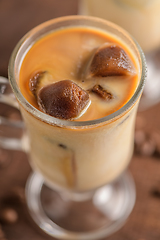 Image showing Iced coffee in glass jars