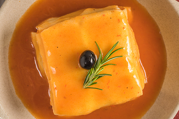 Image showing Francesinha on plate