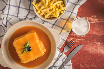 Image showing Francesinha on plate