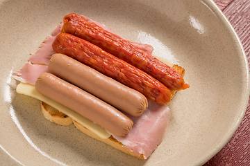 Image showing Francesinha on plate preparations