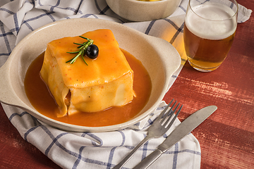 Image showing Francesinha on plate