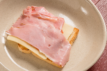 Image showing Francesinha on plate preparations