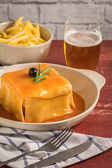 Image showing Francesinha on plate