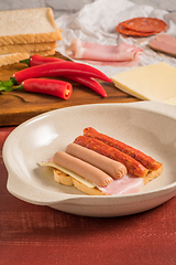 Image showing Francesinha on plate preparations