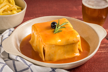 Image showing Francesinha on plate