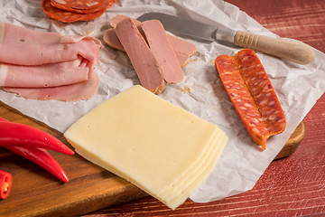 Image showing Francesinha on plate preparations