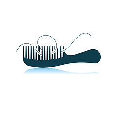 Image showing Hair In Comb Icon