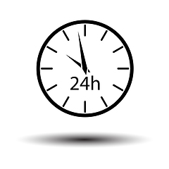 Image showing 24 Hours Clock Icon