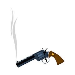 Image showing Smoking Revolver Icon