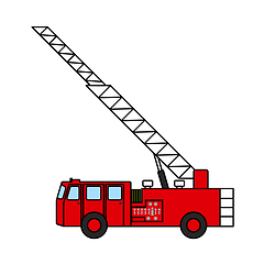 Image showing Fire Service Truck Icon