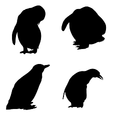 Image showing Penguin Silhouette Set