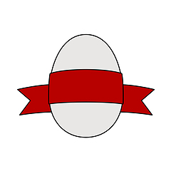 Image showing Easter Egg With Ribbon Icon