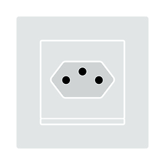 Image showing Swiss Electrical Socket Icon