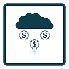 Image showing Coins Falling From Cloud Icon