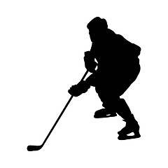 Image showing Hockey Player Silhouette