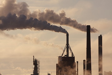 Image showing Factory and smoke