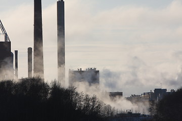 Image showing Factory and smoke