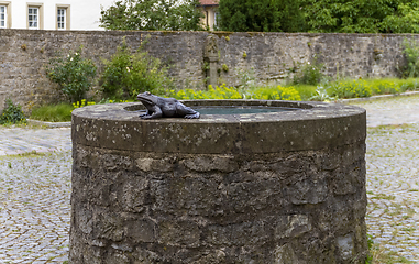 Image showing metallic frog sculpture