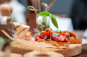 Image showing Tasty tomato Italian bruschetta