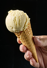 Image showing close up of vanilla ice cream