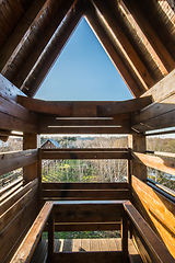 Image showing Bird observation tower interior